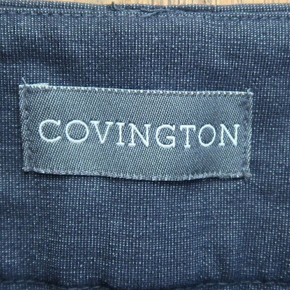 COVINGTON DARK GREY WIDE LEG OFFICE BUSINESS WORK TROUSERS SIZE 10 - Picture 2 of 7
